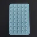 Light blue rectangular silicone suction cup mat with double-sided anti-slip design - Double Sided 24 Holes / Sky Blue