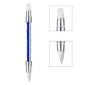Pincel de silicona para manicura con diamantes azul real y puntas suaves y flexibles - Azul Real Cincel de Ángel (01#)