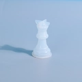 Stampo per regina di scacchi in silicone bianco traslucido per resina fai-da-te e giochi - Stampo per Scacchi 3D (Regina)