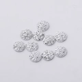 Detailed view of 12mm silver resin druzy flatback rhinestones for jewelry making - Silver Glitter (21#)