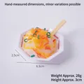 Miniature realistic Chinese noodle bowl keychain with chopsticks and detailed garnish - Sesame Sauce Cold Skin Noodles - Octagonal Bowl - No Keychain