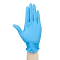 Sky blue disposable nitrile glove for durable cleaning and food-grade kitchen protection - S / Blue