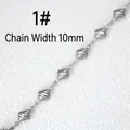 Catena a maglie a conchiglia da 10mm in acciaio inossidabile con texture a spirale DIY - 1# Catena a conchiglia (Larghezza 10mm/Metro)