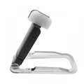 Portable mini folding book light with adjustable black body and transparent stand - 10.5cm*4.6cm*1.3cm / Black