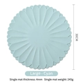 Sottopentola in silicone petrolio 30cm con design floreale resistente al calore - 18cm / Ciano