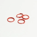 DIY craft supplies matte orange-red metal split rings for keychains and jewelry - 0.7*8mm Double Loop / Red