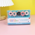 5-piece colorful doughnut shaped birthday candles in a clear display gift box - Donut Candle