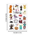 Waterdichte Halloween tatoeage sticker met pompoen en spook motieven van 21x14,5cm - HW-004 Stijl