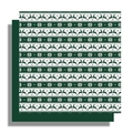 Papier cadeau de Noël avec rennes vert foncé et motifs de flocons de neige festifs - Cerf de Noël Style B Vert