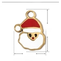 Detalles y medidas del colgante de Papá Noel en acero inoxidable para joyería DIY - Santa Claus