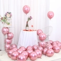 Thick metallic rose gold latex balloons for wedding and birthday party decorations - 10 Inch 1.8g Metallic Red 50Pcs