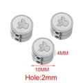 Perla rotonda in acciaio inossidabile da 10mm con foro di 2mm per gioielli fai-da-te - Angelo d'acciaio