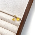 Star-shaped yellow crystal stud earrings with gold-toned titanium steel screw back - Dim Yellow Star (8mm)