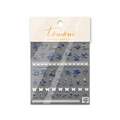 Stickers nail art Tomoni Dreamy Butterfly avec fleurs bleues et motifs de dentelle - Dream Butterfly Garden-Style Dentelle Florale Bleue (TA194)