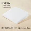 Cuscino anti-reflusso neonato bianco con inclinazione 15° in tencel e morbido tessuto 3D - Cuscino Inclinato Semicircolare con Rete Lato A e Velluto a Grana Lato B