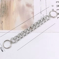 Silver rhinestone acrylic chain for clog shoes with total length 235mm and ring clasps - 11 Rhinestone Acrylic (Silver) with Large Buckle