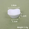 Mini ciotola bianca in resina per casa delle bambole DIY, 2,6cm x 1,1cm, 2,5g - N. 7 (2.6cm) / Bianco
