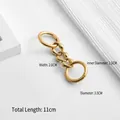 Antique gold replacement metal chain strap 11cm for shoulder bags with spring rings - 3 Segments / Antique Gold
