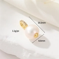 14K gold plated pearl pendant with sparkling crystals and sizing measurements - 14K Gold h-12726 (Minimalist Zirconia Loop Pearl)