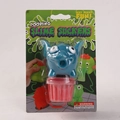 Stress relief blue elephant pooping slime sucker toy with red slime container - Pooping Round Elephant 90g