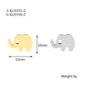 Pendentif éléphant tendance en acier inoxydable, finitions doré et argenté - Dumbo Éléphant / Acier