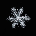 White iridescent Christmas snowflake ornament with laser laser film on black background - 15cm 3 Pieces Per Pack