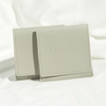 Bolsas de cuero PU verde claro con relieve para joyas y almacenamiento de auriculares - Gris