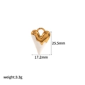 Detail view of the 25.5mm gold and white heart pendant showing size and weight specs - White Heart Pendant (TP3482-WT)