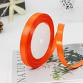 1cm bright orange satin ribbon roll for gift wrapping and wedding DIY crafts - 25# Orange Red