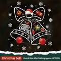Christmas window bells sticker with Merry Christmas text and gift boxes, 48x53cm size - YCSD047 Christmas Bells