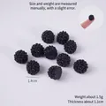 Mini mûre en résine noire de 1,4cm pour bricolage DIY et décoration miniature - 1.4cm Mûre Noire (Grand)