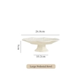 Vintage style large white ceramic footed cake stand with embossed floral patterns, 26.8cm - Britney 10-Inch Cake Stand