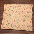 Motif d'anniversaire musical coloré sur papier cadeau kraft beige épais de haute qualité - Notes d'Étoiles
