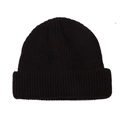 Classic ribbed knit beanie in dark chocolate brown with a stylish rolled cuff design - One Size / Coffee