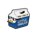 Épingle en émail carton de lait bleu avec lunettes de soleil et texte 'LITTLE COOLER' - Style Glacière Bleue (QHXZ2321)