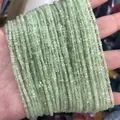 Strands of 2-3mm light green natural prehnite faceted crystal square loose beads for DIY - 25-Grade A Prehnite (Natural)