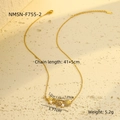 Gold ocean themed necklace with starfish shell charms and pearls for women - Starfish Conch Shell Pearl Gold Necklace