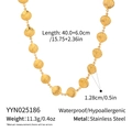 Détails de collier en acier inoxydable avec coquillage, longueur 40+6cm et poids 11,3g - Collier Style Coquillage (YYN025186)