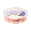 Mini finger puff set in various colors within a circular clear storage case - 6-Piece Set (Round Box)