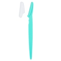 Turquoise portable eyebrow razor with safety cap for precision facial hair trimming - 4g/With Protective Net / Green