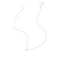 Minimalist silver chain necklace featuring a small letter 'n' pendant for women - Letter E Style (XL2131【E】)