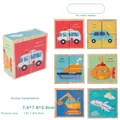 3D wooden block puzzle featuring six vehicle patterns like ambulance and airplane - 4 Grains - Traffic