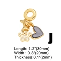 Détails des dimensions des breloques cœur, os et patte dorés avec indications de mesure - Pendentif patte os coeur gris