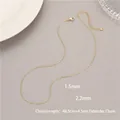 Collana a catena dorata minimalista da 1,5mm, lunga 48,5cm con estensione regolabile - Catena O Semplice (N-0379) / Oro