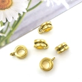 Golden alloy bead spacers with side loops for DIY necklace and bracelet jewelry making - 14342-Gold General Loop Bead