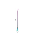 Rainbow finish 304 stainless steel straw spoon filter for coffee and yerba mate - 21cm-Rainbow Filtering Straw