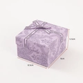 Lavender paisley gift box with Best Wishes ribbon bow and dimensions 8.5x9x5.5cm - 9x8.5x5.5/Purple With Bowknot
