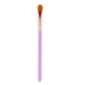 Concealer brush with orange fibers, rose gold ferrule and lavender handle on white background - Concealer Brush Purple/Gold
