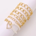 Gold - Heart Studded Pearl Style