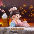 Cute sleeping Diaochan miniature figure in pink Hanfu for tabletop cake decoration - Diao Chan Sleeping Figurine